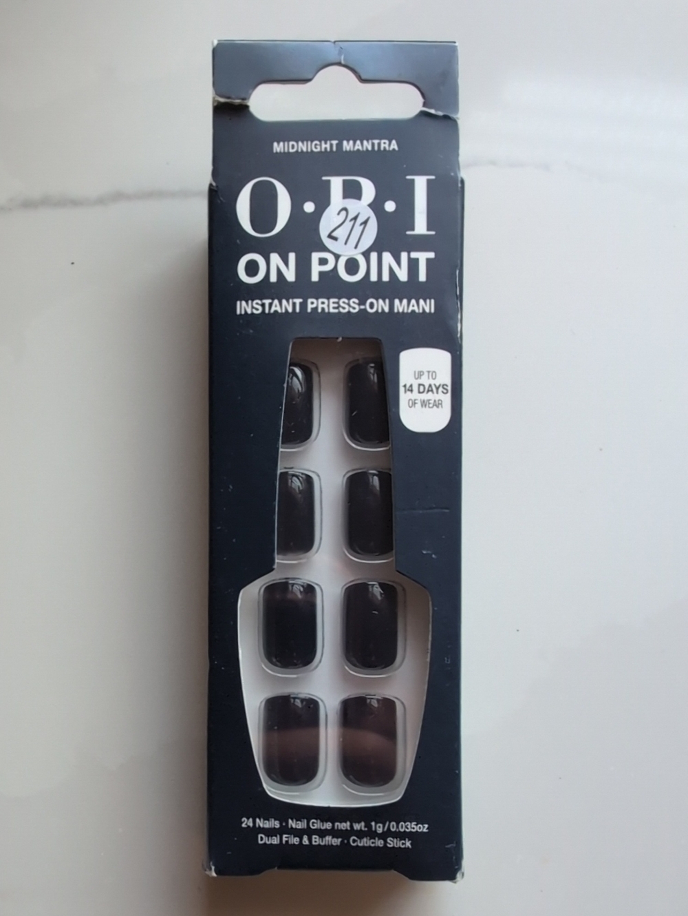OPI On Point Midnight Mantra Glossy Press-On Nails